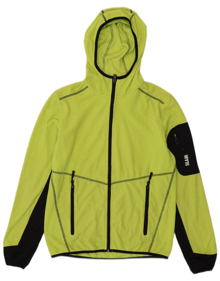Pulover SLAM pentru bărbați, cu fermoar, poliester color bloc verde