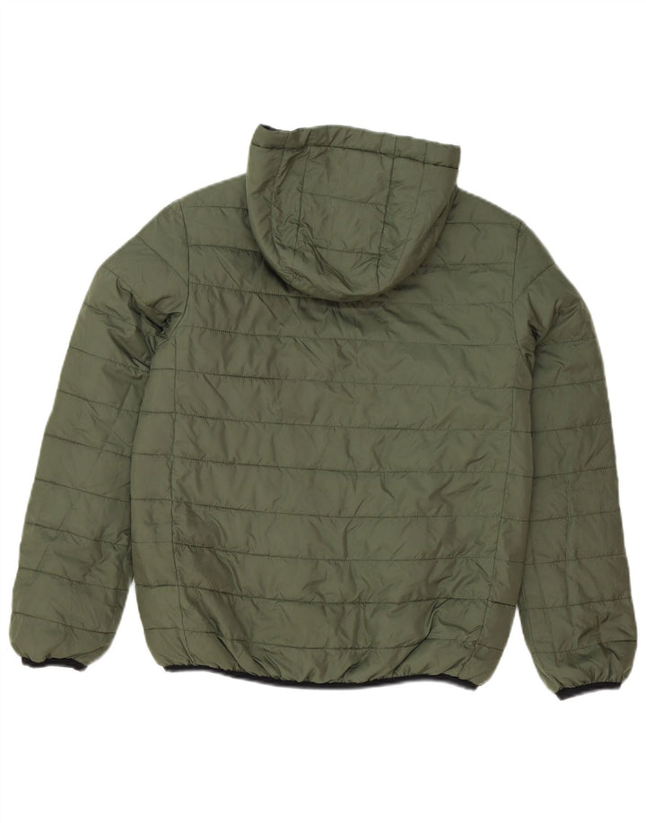 Jachetă căptușită reversibilă cu glugă Quiksilver pentru băieți 11-12 ani kaki mediu