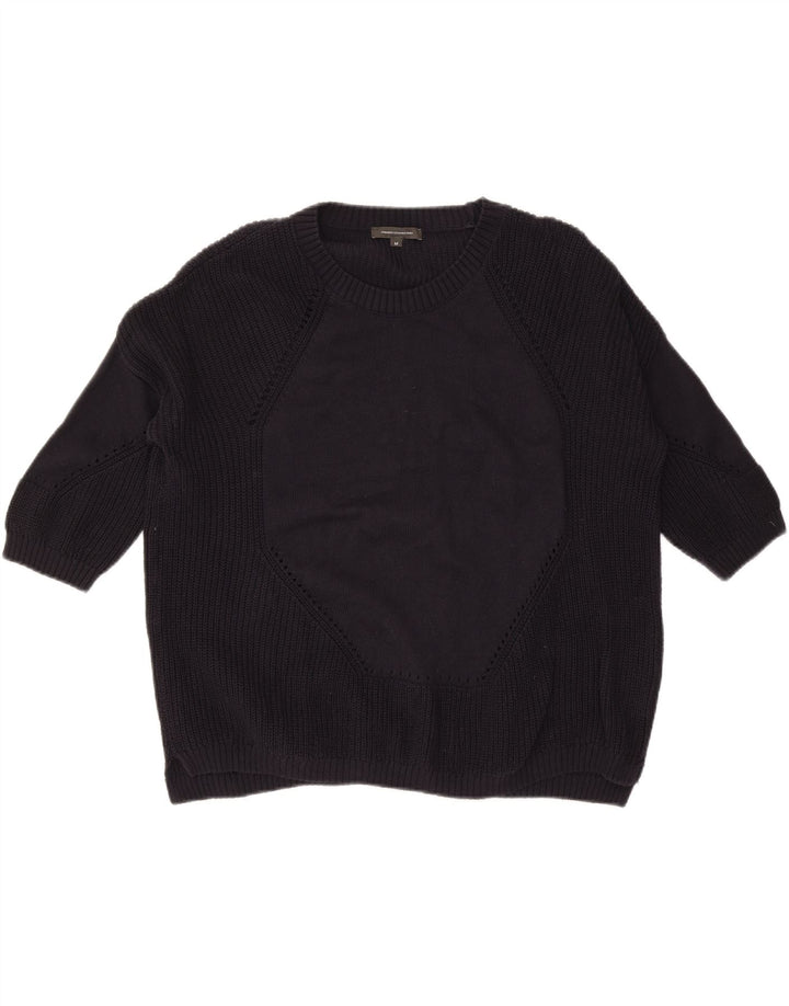 FRENCH CONNECTION Womens Crew Neck Jumper Sweater UK 14 Medium Navy Blue Vintage French Connection and Second-Hand French Connection from Messina Hembry 