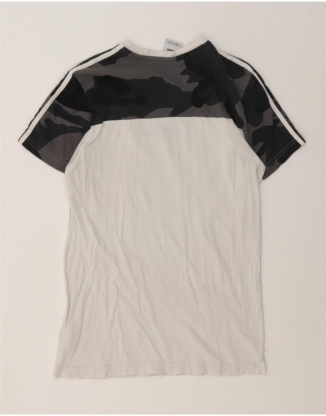 Tricou pentru bărbați Adidas Top mic, alb, din bumbac camuflat
