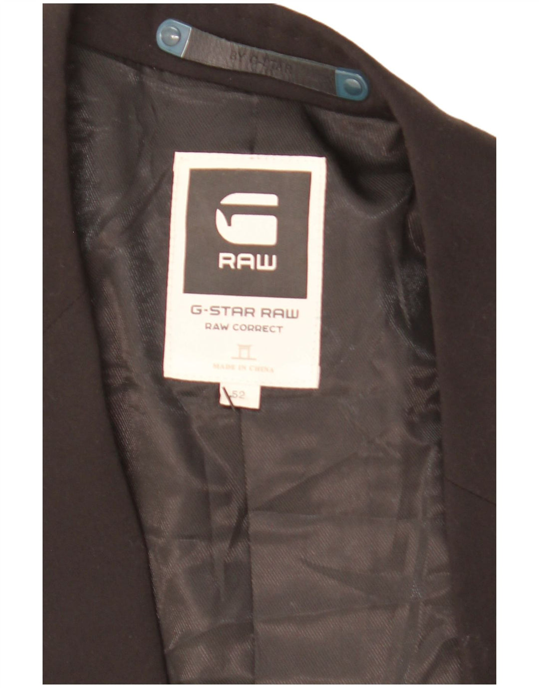 Jachetă G-Star pentru bărbați, cu 2 nasturi, IT 52 XL, poliester negru