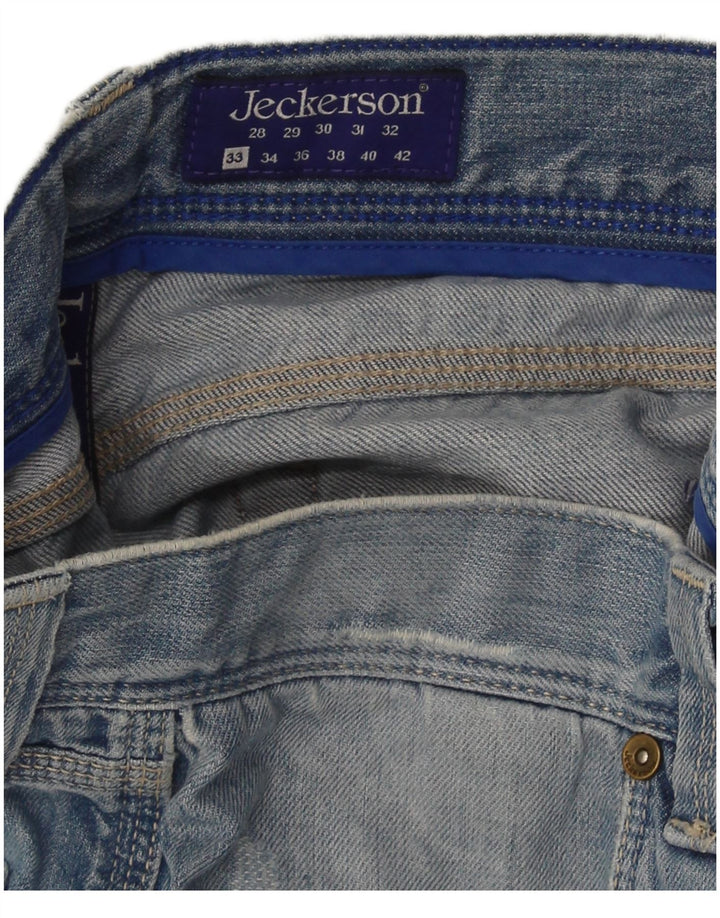 Pantaloni scurți din blugi pentru bărbați Jeckerson W33 Medium Blue