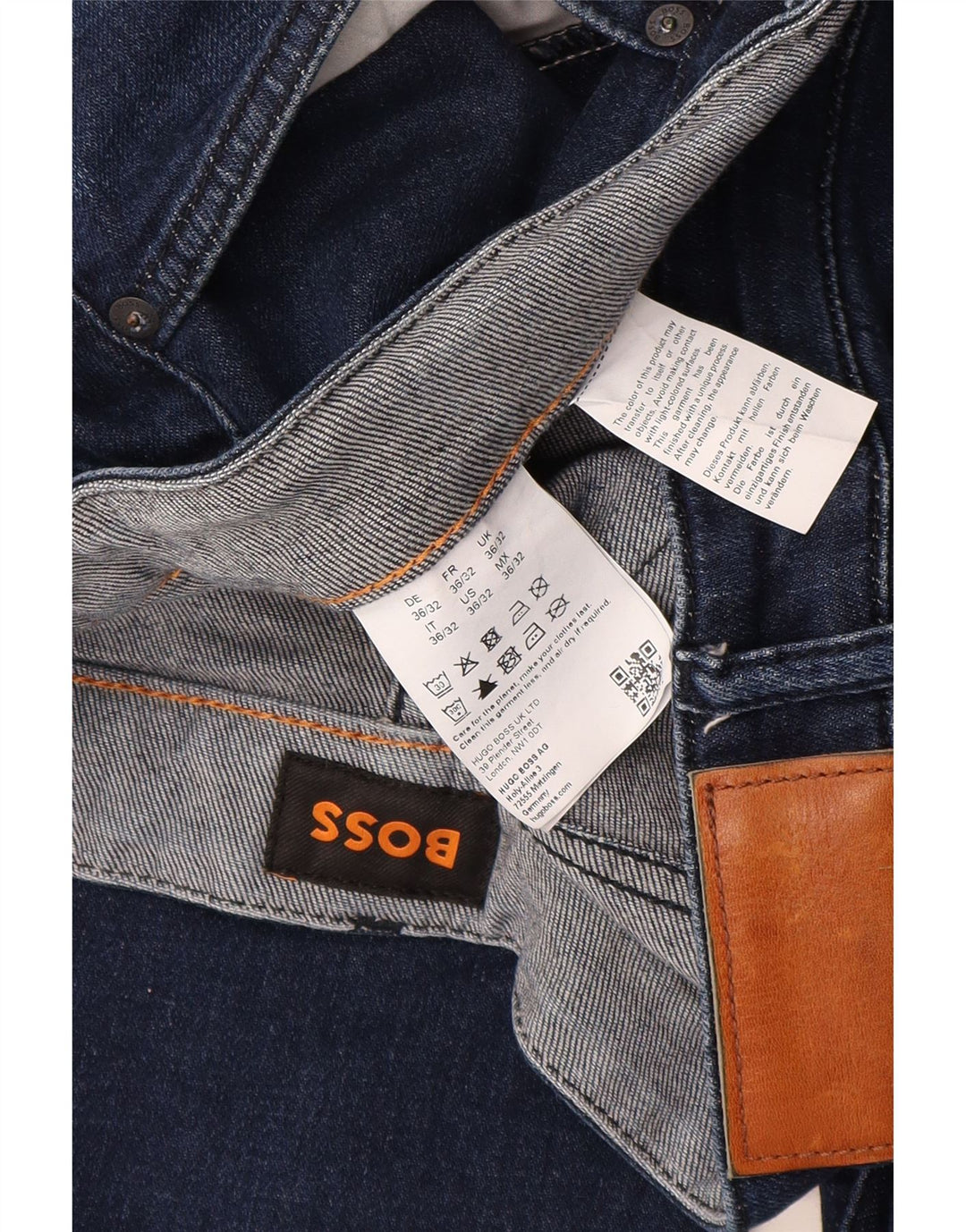 Blugi slim pentru bărbați Hugo Boss W36 L30 Bumbac albastru