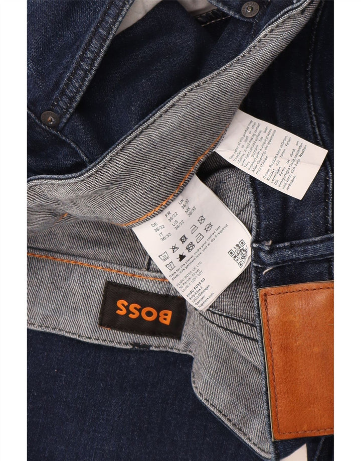 Blugi slim pentru bărbați Hugo Boss W36 L30 Bumbac albastru