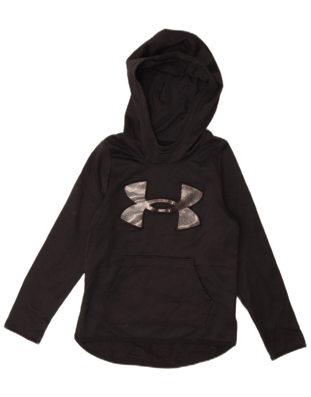 Pulover cu capota grafic pentru fete UNDER ARMOUR 7-8 ani Poliester negru mic