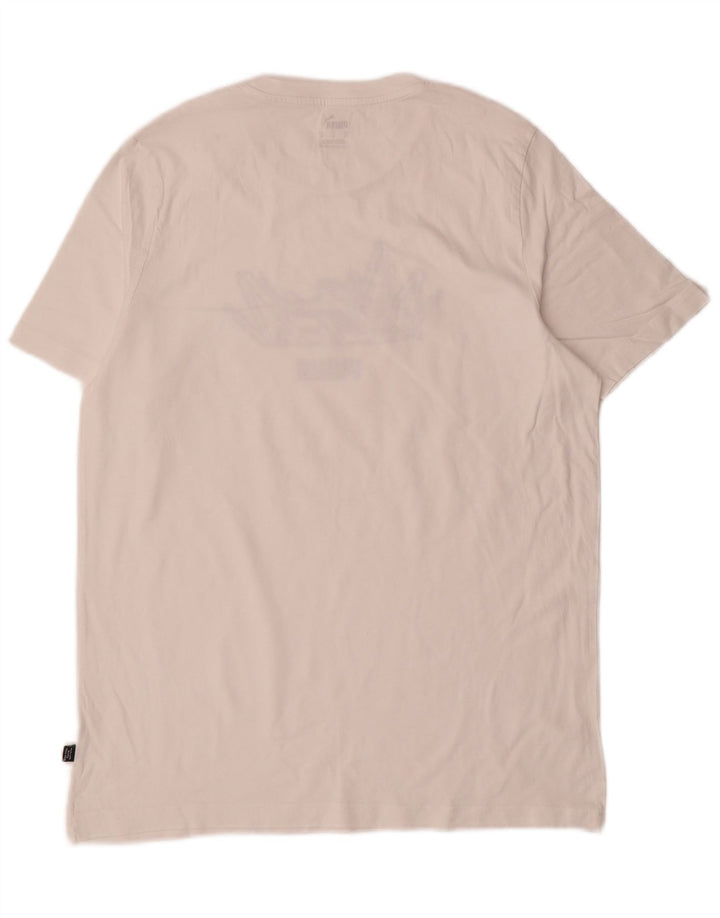 Tricou grafic Puma pentru bărbați Top Mediu Alb