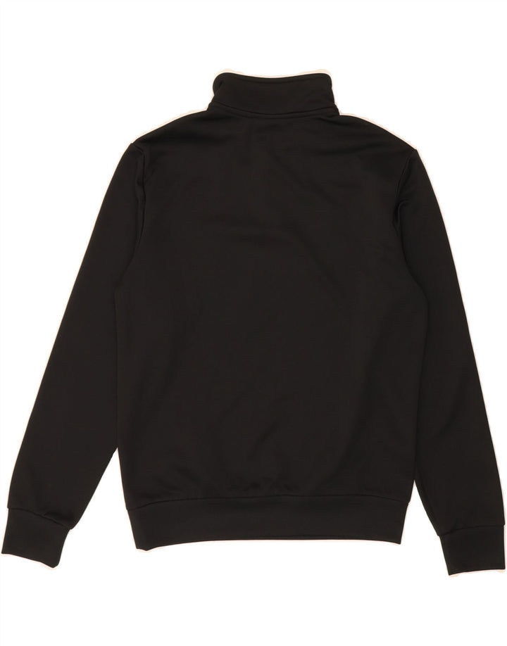 LOTTO Womens Zip Neck Sweatshirt Jumper UK 12 Medium Black Polyester Vintage Lotto and Second-Hand Lotto from Messina Hembry 