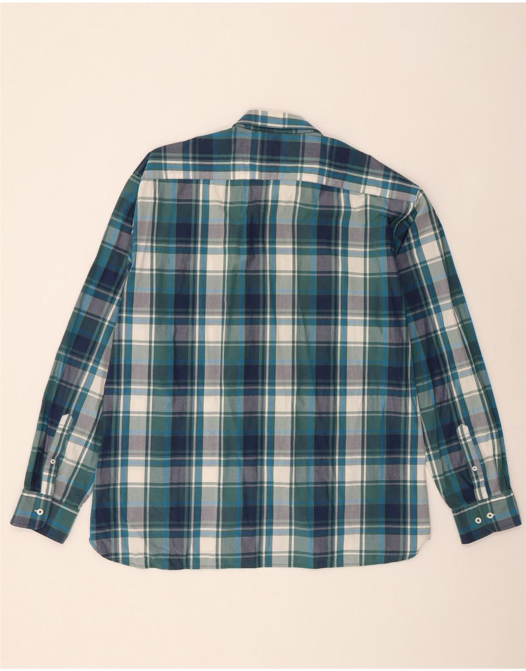 Cămașă personalizată pentru bărbați Tommy Hilfiger, bumbac cu check albastru 2XL