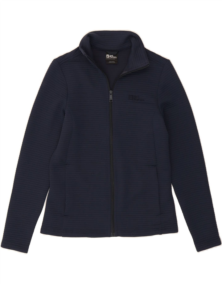 JACK WOLFSKIN Womens Tracksuit Top Jacket UK 8/10 Small Navy Blue Vintage Jack Wolfskin and Second-Hand Jack Wolfskin from Messina Hembry 