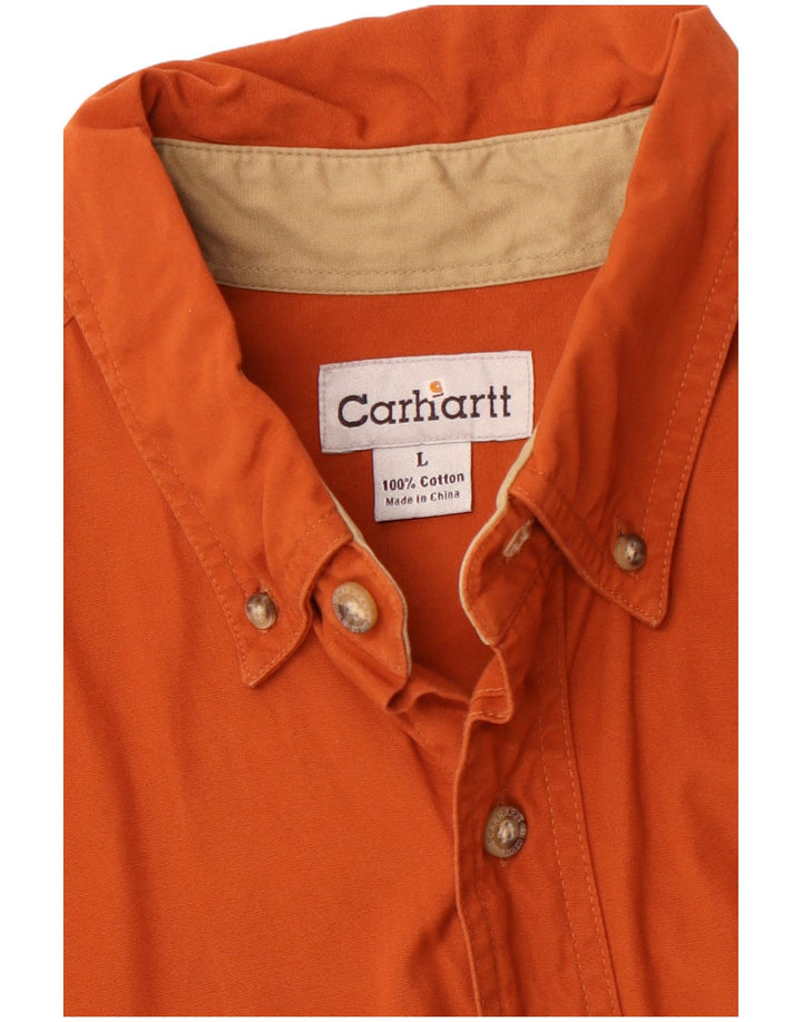 Cămașă pentru bărbați CARHARTT, mare portocaliu, bumbac
