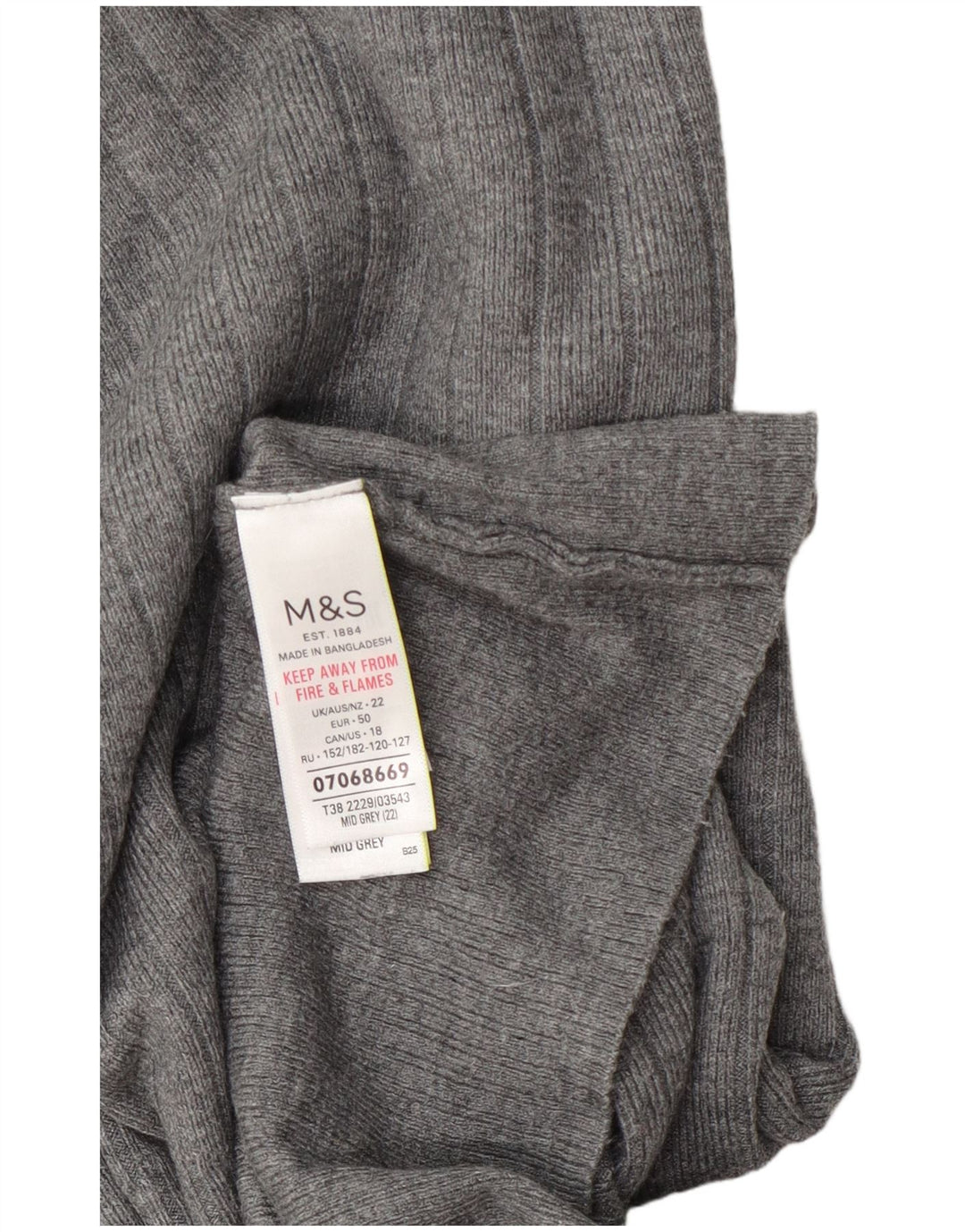 Pulover cu gât țestoasă pentru femei Marks & Spencer UK 22 3XL gri viscoză