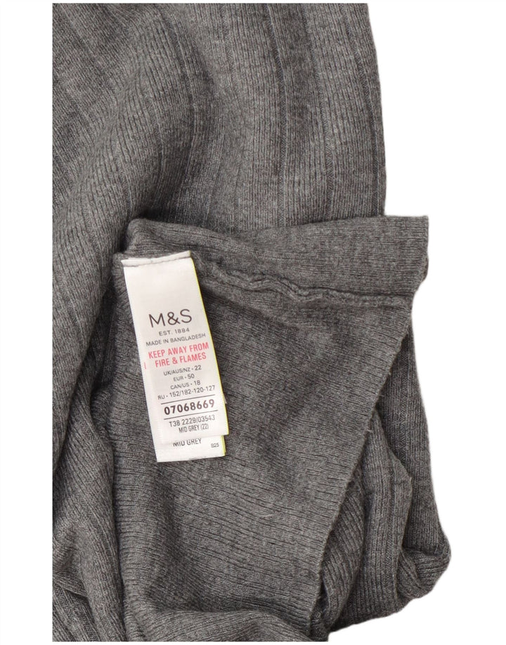 Pulover cu gât țestoasă pentru femei Marks & Spencer UK 22 3XL gri viscoză