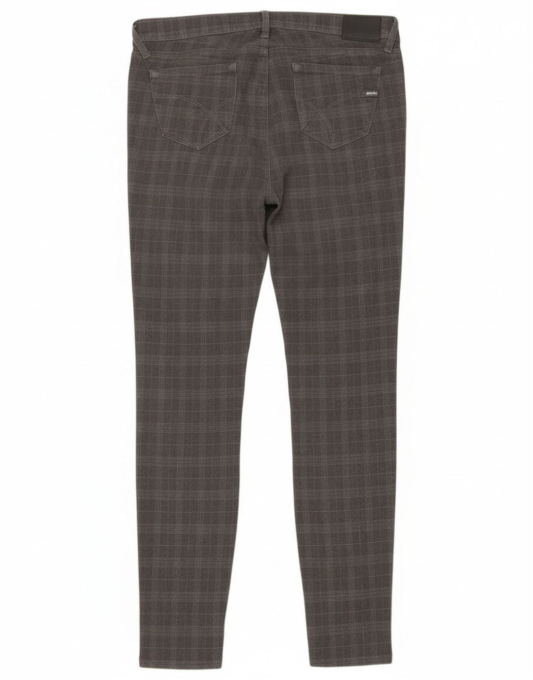 Pantaloni casual subțiri pentru femei Gas W28 L32 poliester cu carouri gri