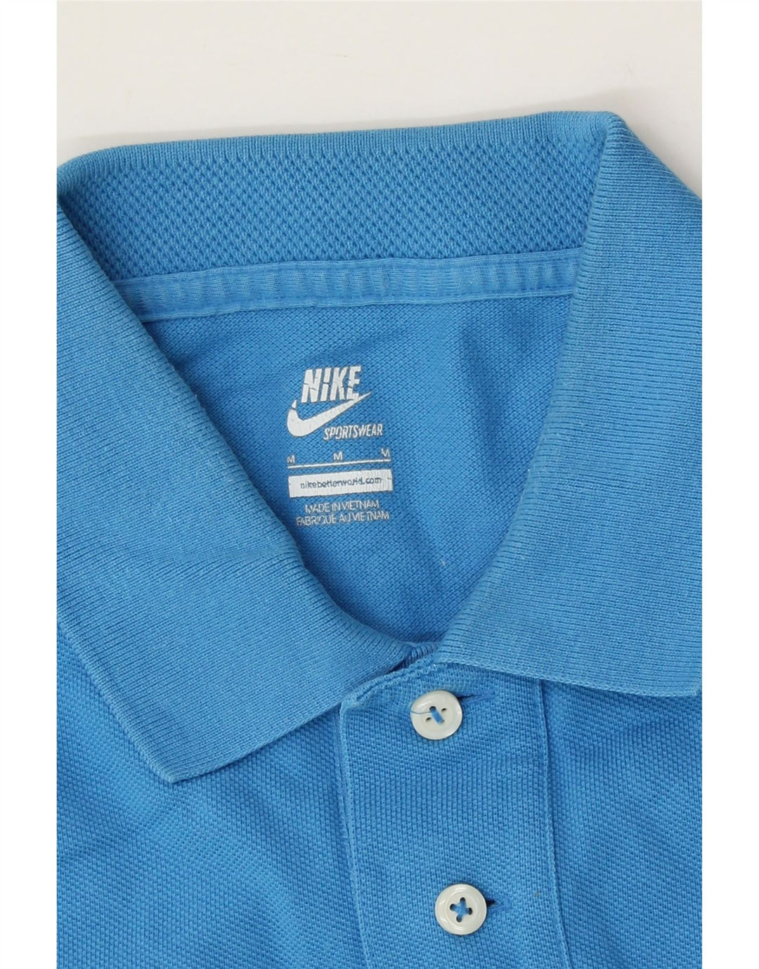 NIKE Mens Polo Shirt Medium Blue Vintage Nike and Second-Hand Nike from Messina Hembry 