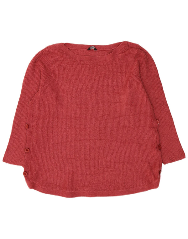 Pulover pentru femei M&Co, cu mâneci 3/4, cu gât de barcă, UK 20 2XL, roșu acrilic