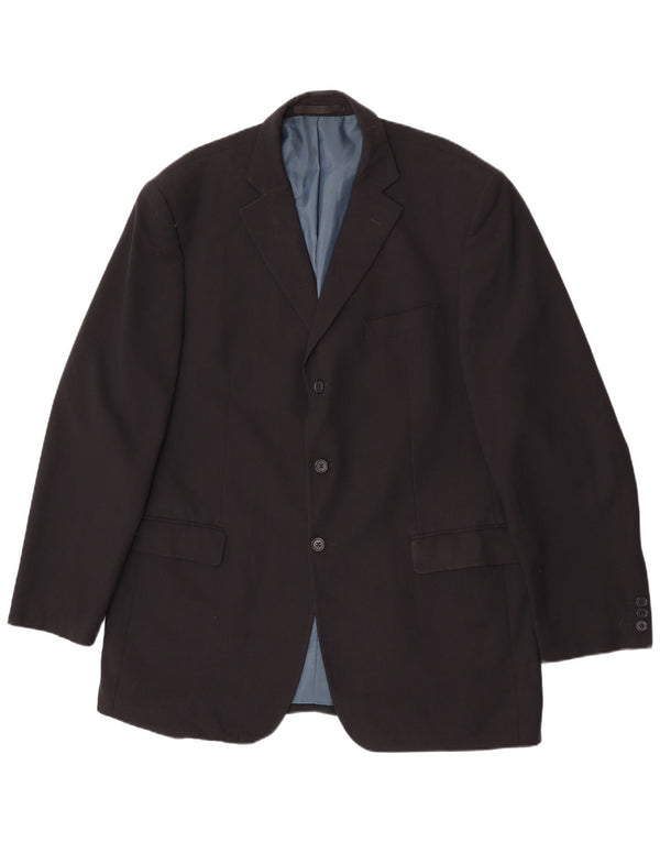 Jachetă pentru bărbați Marks & Spencer cu 3 nasturi, UK 44 XL, poliester, albastru bleumarin
