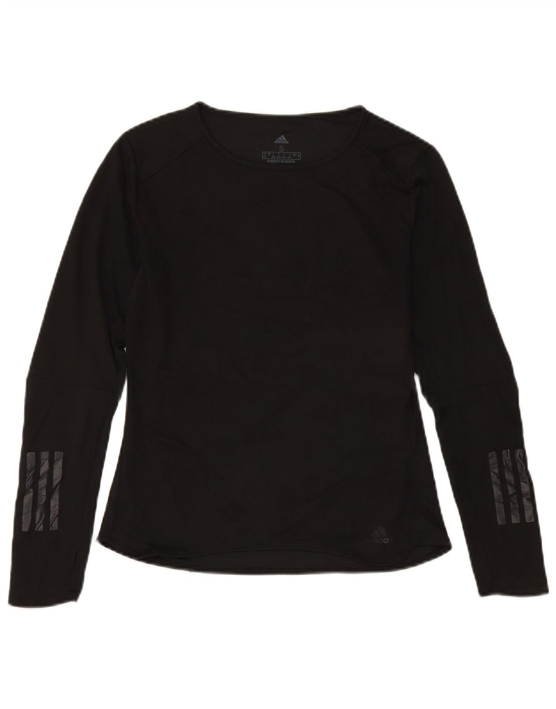 Adidas Climacool Top mânecă lungă pentru femei UK 8/10 Poliester negru mic