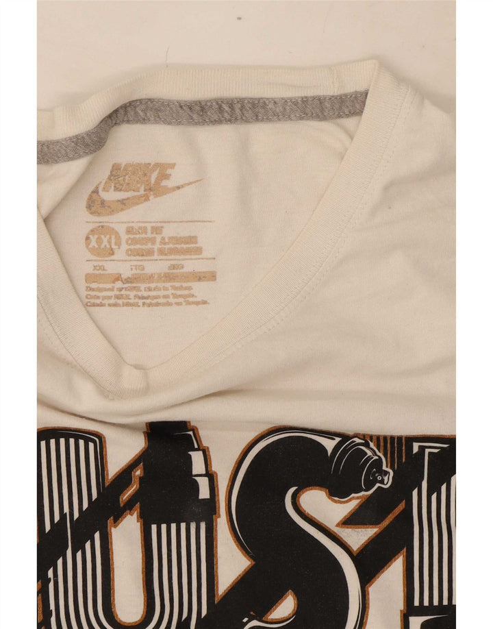 Tricou grafic Nike Slim Fit Top 2XL Alb