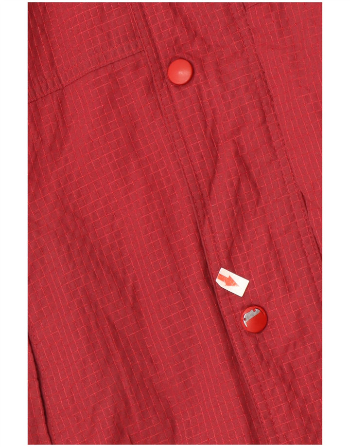 Jachetă Windbreaker pentru băieți Nike 12-13 ani, mare, din nailon cu carouri burgundă