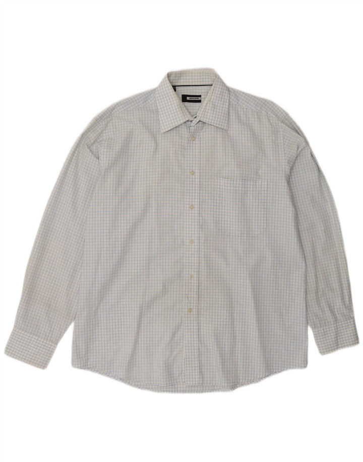 Cămașă pentru bărbați Pierre Cardin Mărimea 41 16 Bumbac cu carouri albastre mari