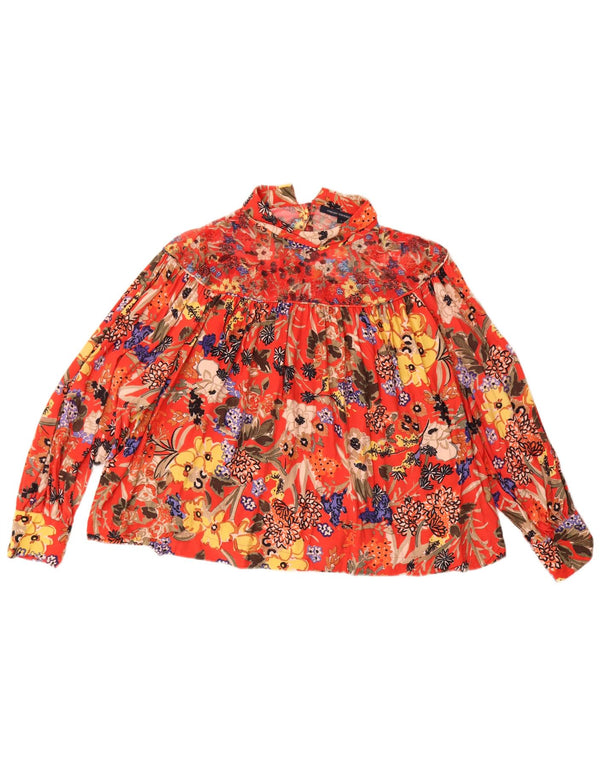 Bluză cu mânecă lungă pentru femei French Connection Top UK 16 Large Red Floral