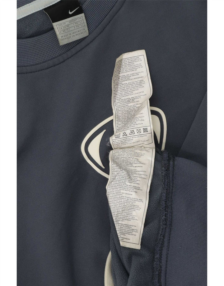 Pulover Nike pentru bărbați, Marea Britanie 39/41, albastru mediu, poliester color bloc