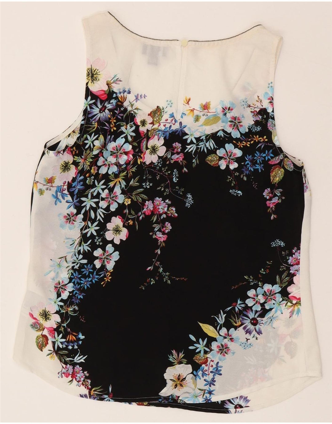 Bluză fără mâneci pentru femei Oasis, UK 8, poliester floral, alb, mic