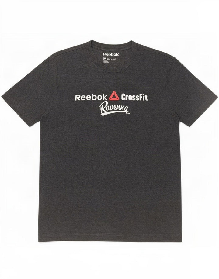 Tricou grafic pentru bărbați Reebok Top din bumbac gri mediu