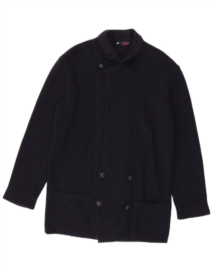 Pulover cardigan pentru bărbați Azzurro Lână mare, albastru