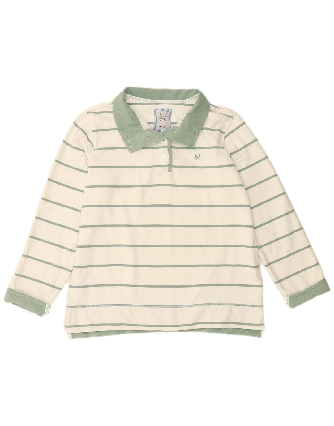 CREW CLOTHING Hanorac pentru femei Pulover UK 16, mare, alb, cu dungi