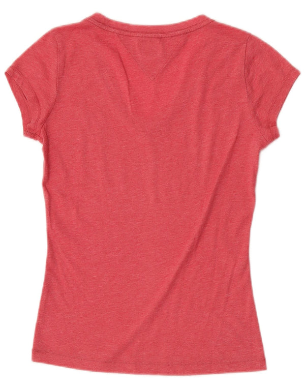 Tricou grafic Tommy Hilfiger pentru femei Top UK 10 Small Pink