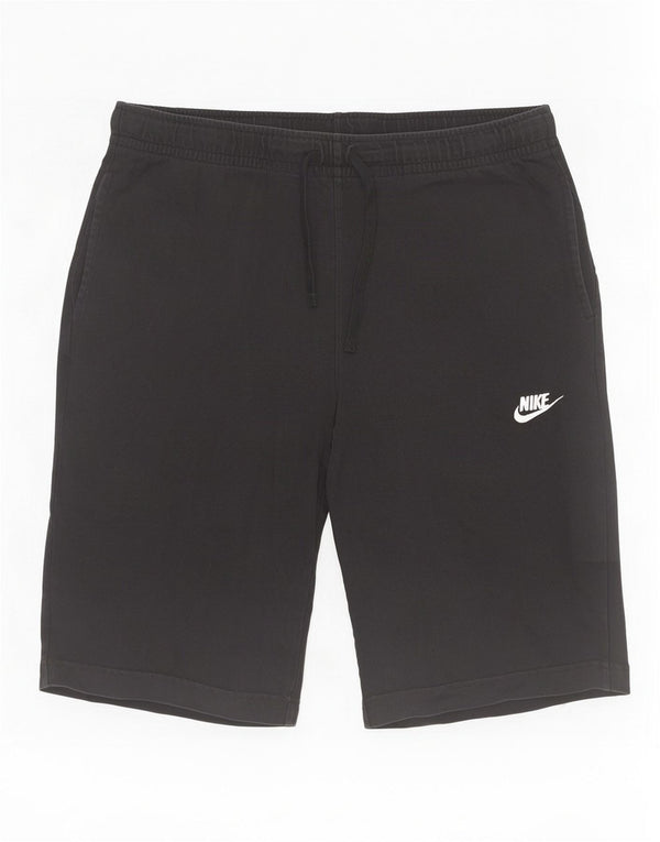 Pantaloni scurți sport Nike pentru bărbați, bumbac mediu negru
