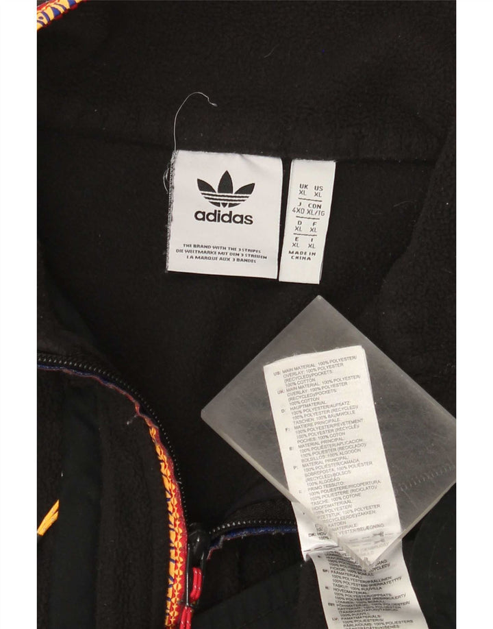Jachetă fleece pentru bărbați Adidas UK 42 XL poliester negru