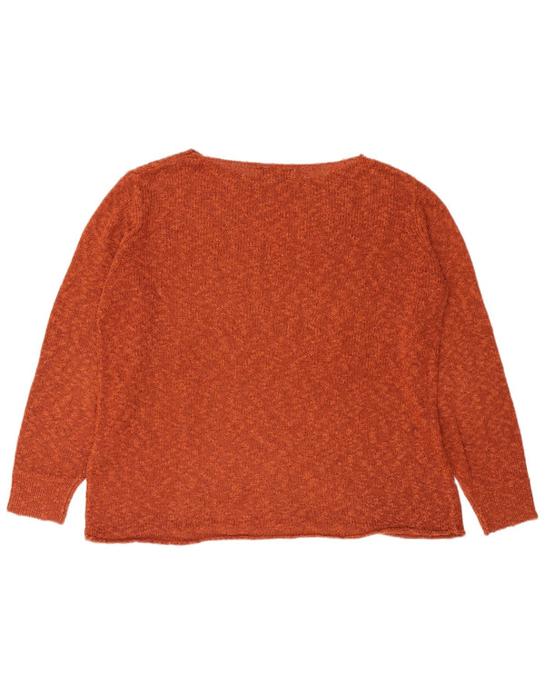 Pulover pentru femei supradimensionat cu gât de barcă Zara UK 10 mic maro cu pete