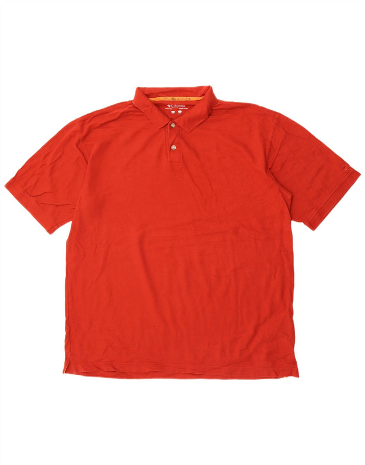 Tricou polo Columbia pentru bărbați, mare, roșu, bumbac