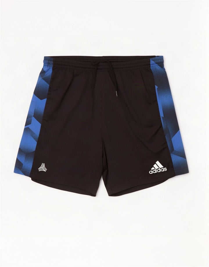 Pantaloni scurți sport pentru bărbați Adidas Climalite, poliester geometric negru mediu