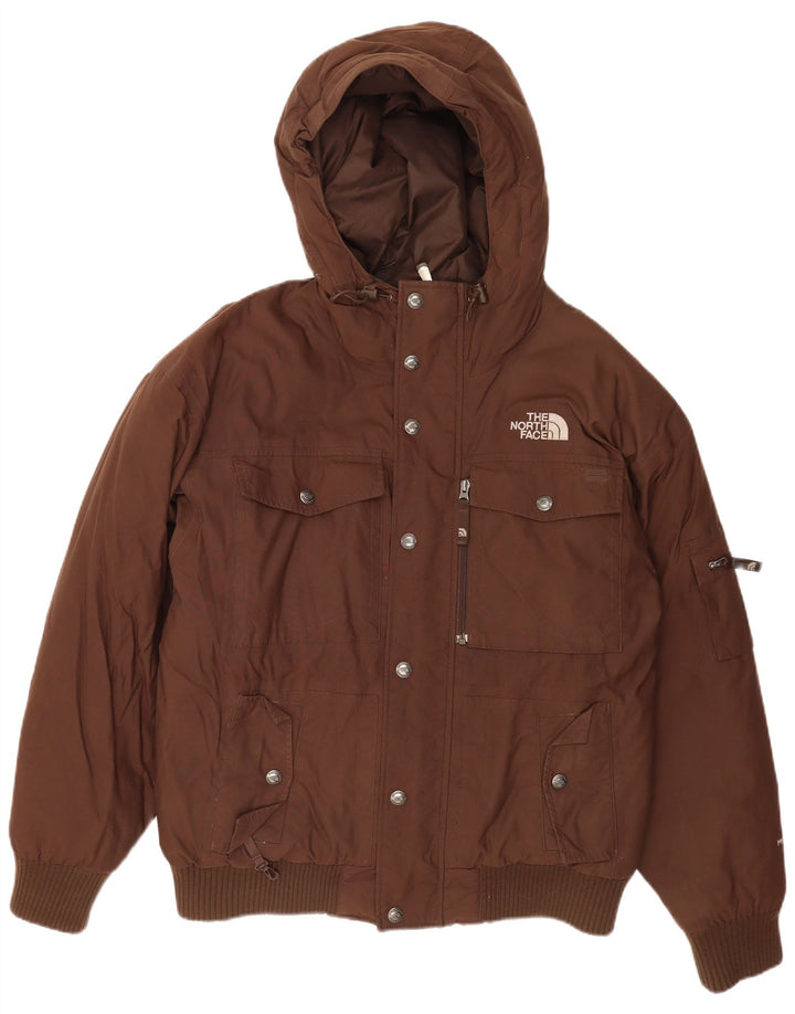 Jachetă Windbreaker pentru bărbați cu glugă The North Face UK 38, nailon maro mediu