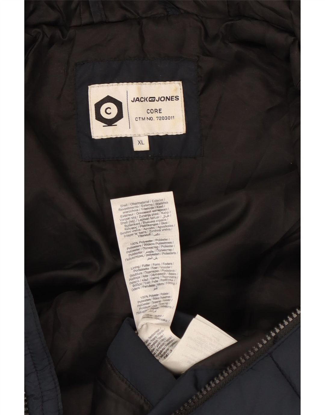 Jack & Jones Jachetă căptușită cu glugă pentru bărbați UK 42 XL Bleumarin Poliester