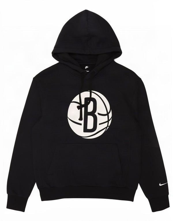 Pulover Nike pentru bărbați Brooklyn Nets Graphic Hoodie, mic, negru, bumbac