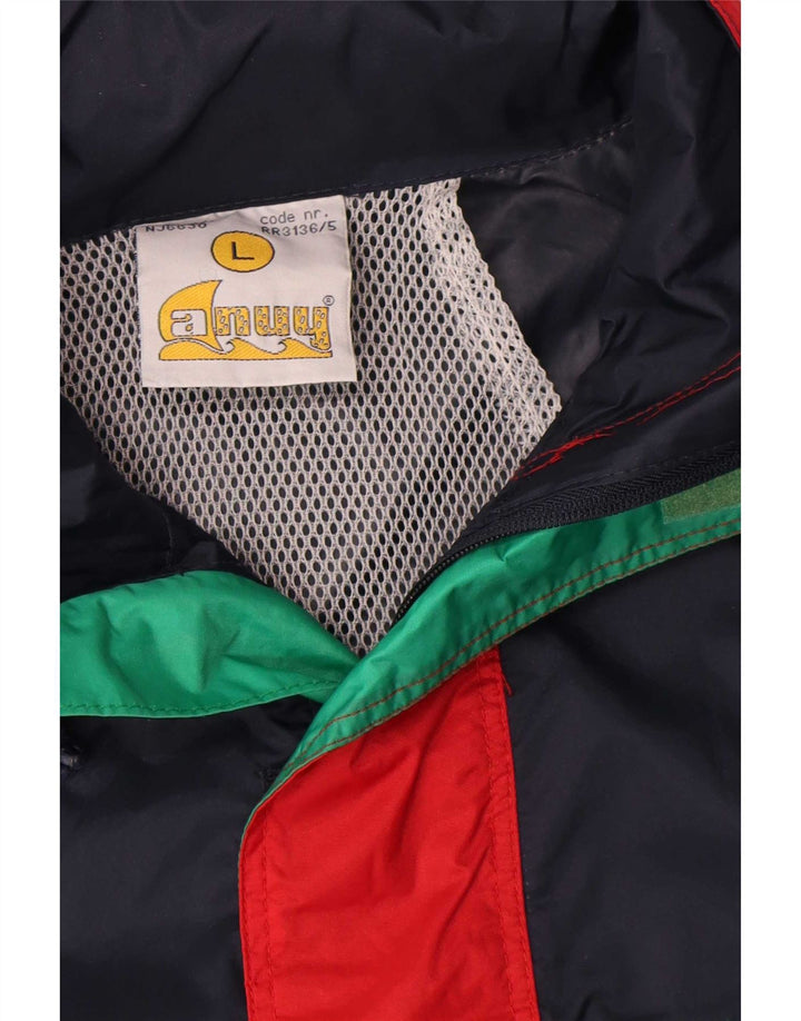 Jachetă de ploaie pentru bărbați Anuy UK 40 mare, albastru bleumarin, nailon color bloc