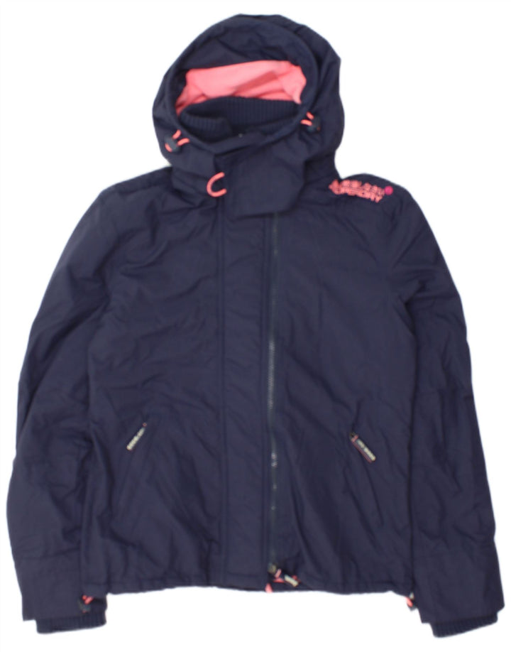 Jachetă Windbreaker pentru femei Superdry Graphic UK 14 Medium Bleumarin