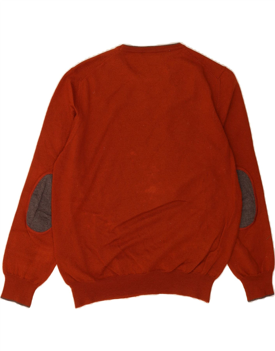 FAY Womens Crew Neck Jumper Sweater UK 14 Medium Orange Virgin Wool Vintage Fay and Second-Hand Fay from Messina Hembry 