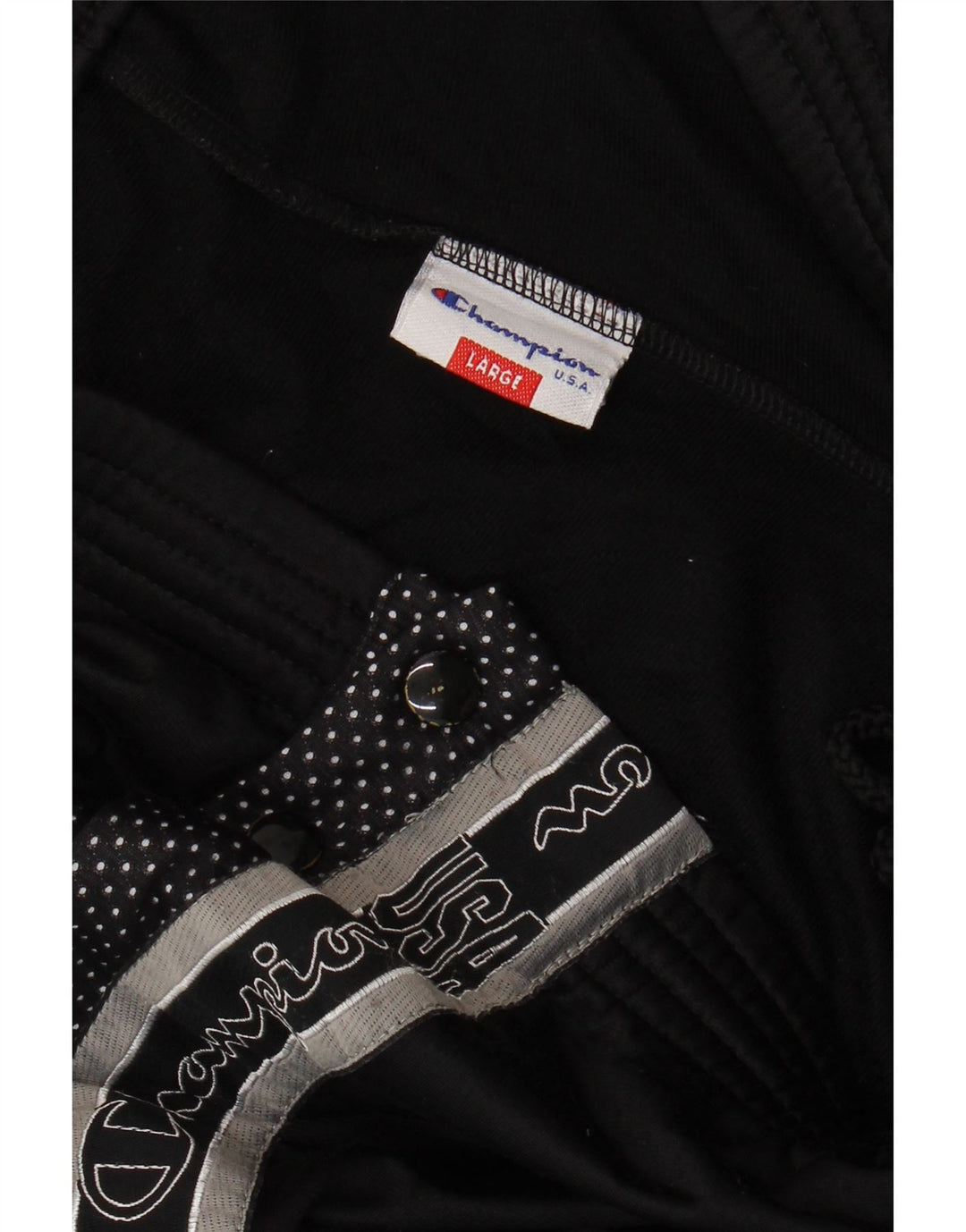 Pantaloni de trening grafic pentru bărbați Champion, mari, negri
