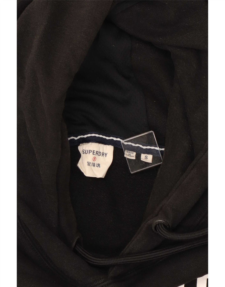 Pulover cu glugă grafic Superdry pentru bărbați, mic, negru