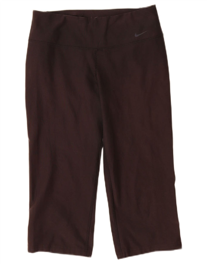 Leggings capri Nike Dri Fit pentru femei UK 12 Poliester mediu negru