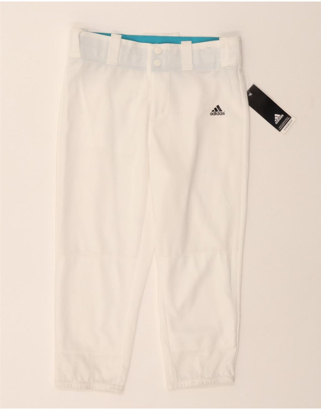 ADIDAS Boys Capri Trousers 13-14 Years W28 White Polyester Vintage Adidas and Second-Hand Adidas from Messina Hembry 