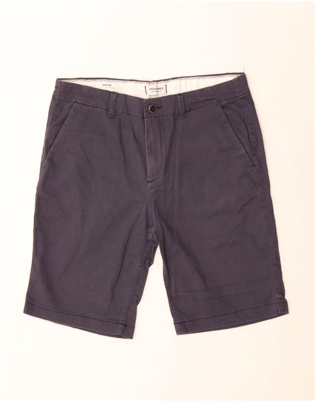 Pantaloni scurți chino pentru bărbați JACK & JONES, de culoare normală, W30, bumbac, albastru bleumarin mediu