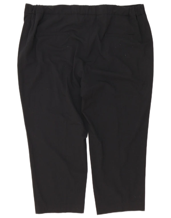 Pantaloni Capri cu talie înaltă pentru femei Marks & Spencer UK 24 4XL W48 L25 Negru