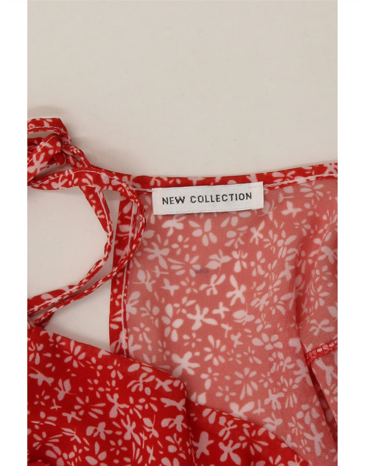 NEW COLLECTION Womens A-Line Dress UK 8 Small Red Floral Polyester Vintage New Collection and Second-Hand New Collection from Messina Hembry 