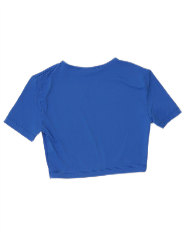 Tricou Crop pentru femei Zara UK 8 Small Blue